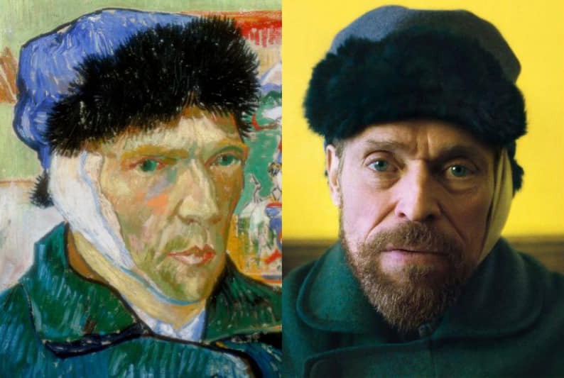 «Self-Portrait with Bandaged Ear» (1889) - «At Eternity's Gate» (2018)