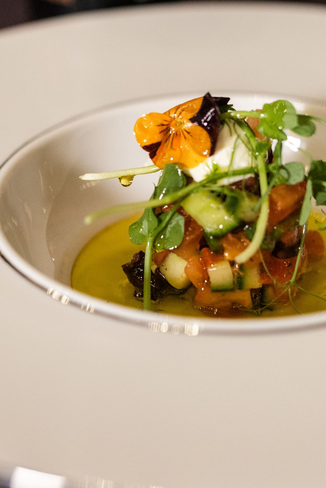 Twisted Greek salad in GAEA Fresh EVOO