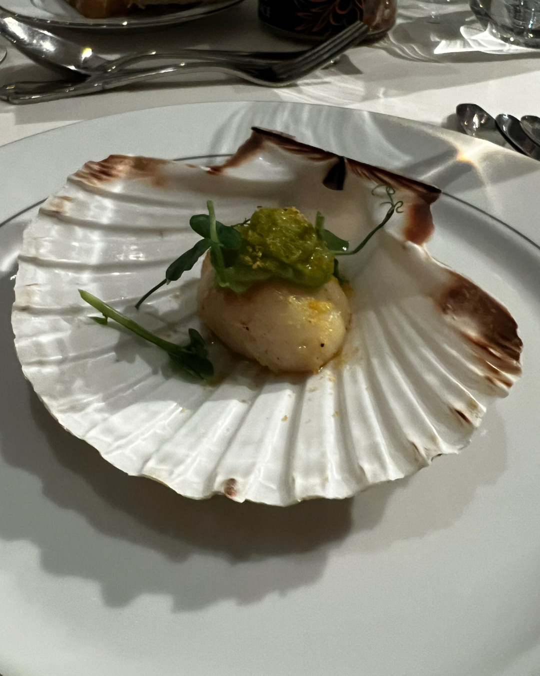 Scallop Lightly seared with lemon & GAEA Planet Organic EVOO